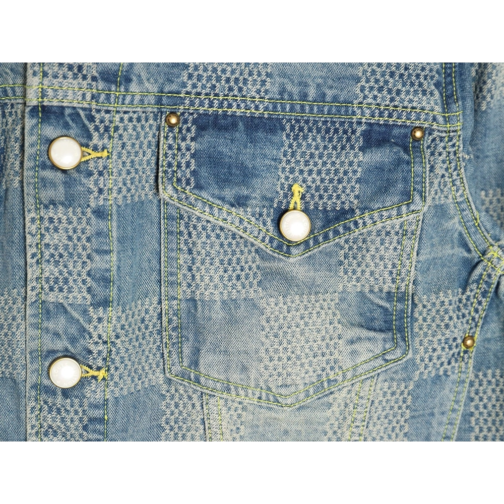 Louis Vuitton Checkerboard Denim Jacket,Cheap Replica Reps Louis Vuitton