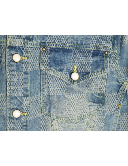 Louis Vuitton Checkerboard Denim Jacket,Cheap Replica Reps Louis Vuitton