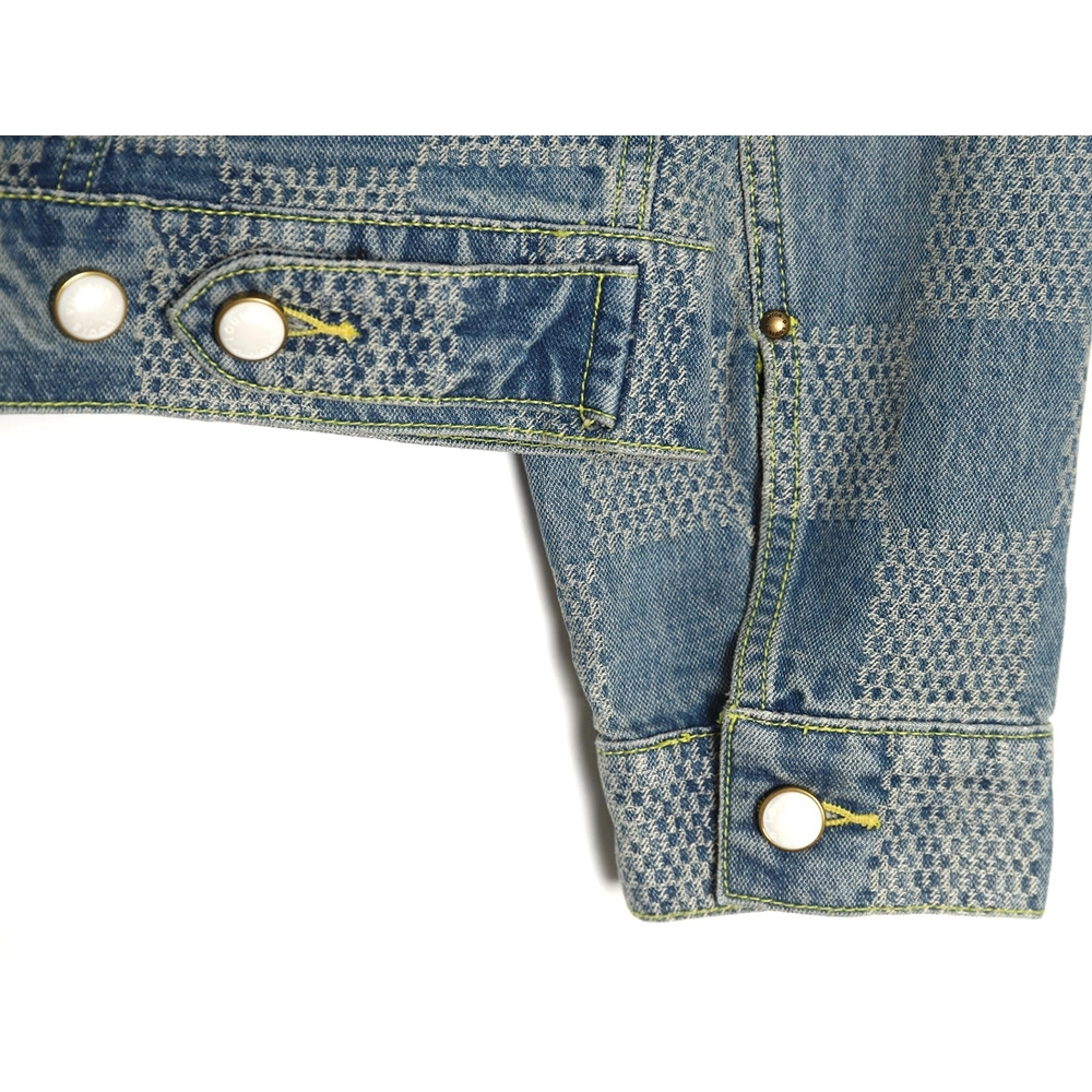 Louis Vuitton Checkerboard Denim Jacket,Cheap Replica Reps Louis Vuitton