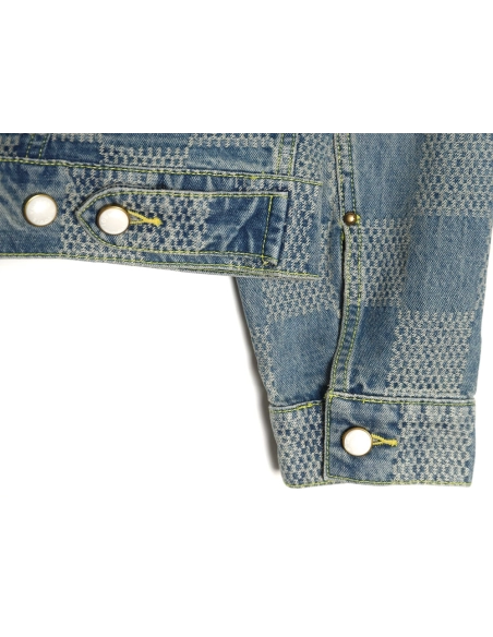 Louis Vuitton Checkerboard Denim Jacket,Cheap Replica Reps Louis Vuitton