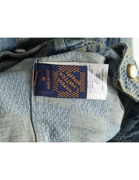 Louis Vuitton Checkerboard Denim Jacket,Cheap Replica Reps Louis Vuitton