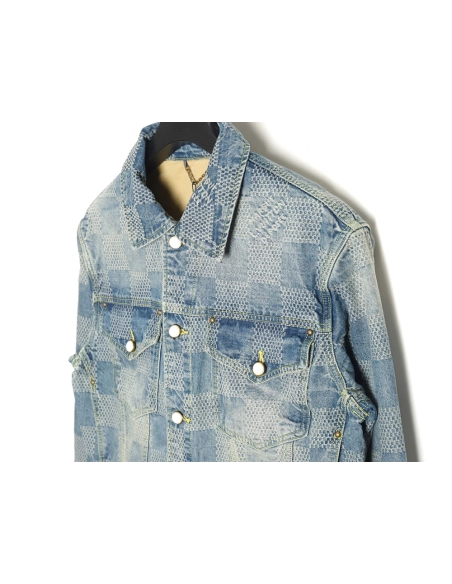 Louis Vuitton Checkerboard Denim Jacket,Cheap Replica Reps Louis Vuitton
