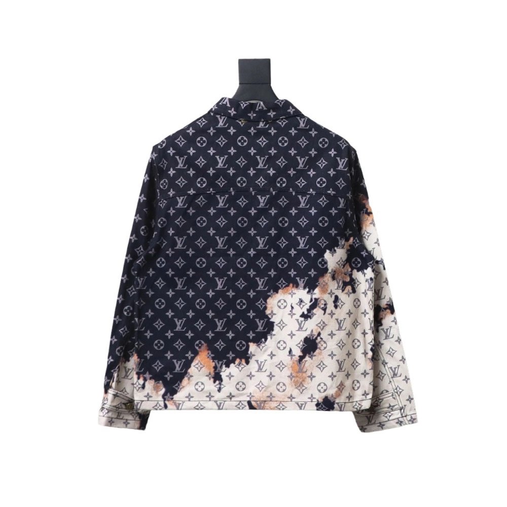 Louis Vuitton Fire Cloud Dye Denim Jacket,Cheap Replica Reps Louis Vuitton