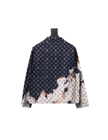 Louis Vuitton Fire Cloud Dye Denim Jacket,Cheap Replica Reps Louis Vuitton