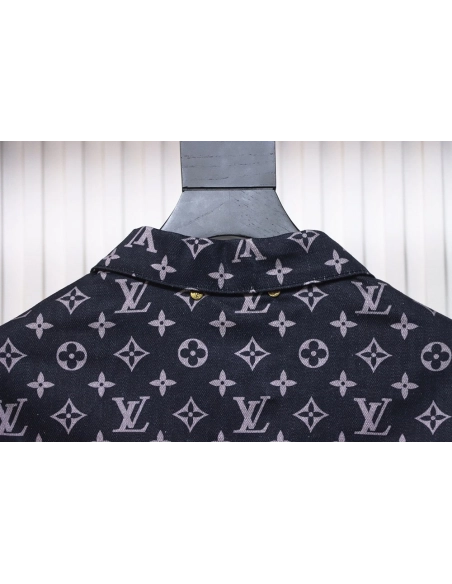 Louis Vuitton Fire Cloud Dye Denim Jacket,Cheap Replica Reps Louis Vuitton