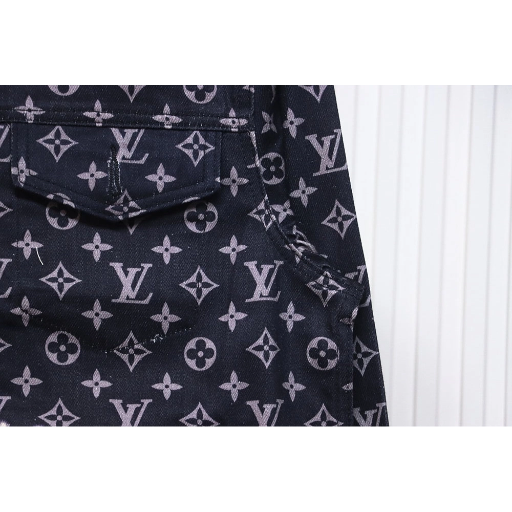 Louis Vuitton Fire Cloud Dye Denim Jacket,Cheap Replica Reps Louis Vuitton
