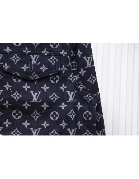 Louis Vuitton Fire Cloud Dye Denim Jacket,Cheap Replica Reps Louis Vuitton