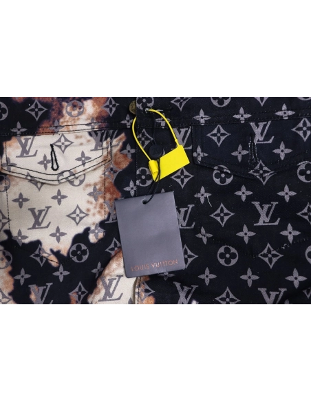 Louis Vuitton Fire Cloud Dye Denim Jacket,Cheap Replica Reps Louis Vuitton