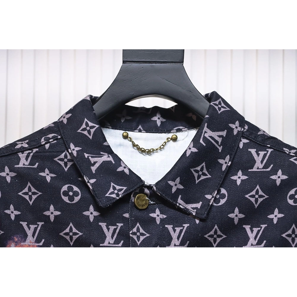 Louis Vuitton Fire Cloud Dye Denim Jacket,Cheap Replica Reps Louis Vuitton