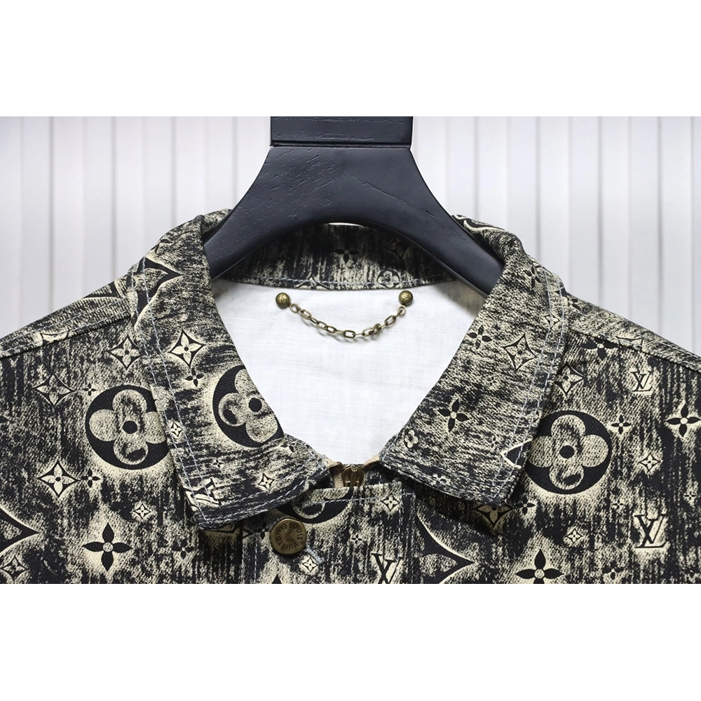 Louis Vuitton vintage embossed denim jacket,Cheap Replica Reps Louis Vuitton