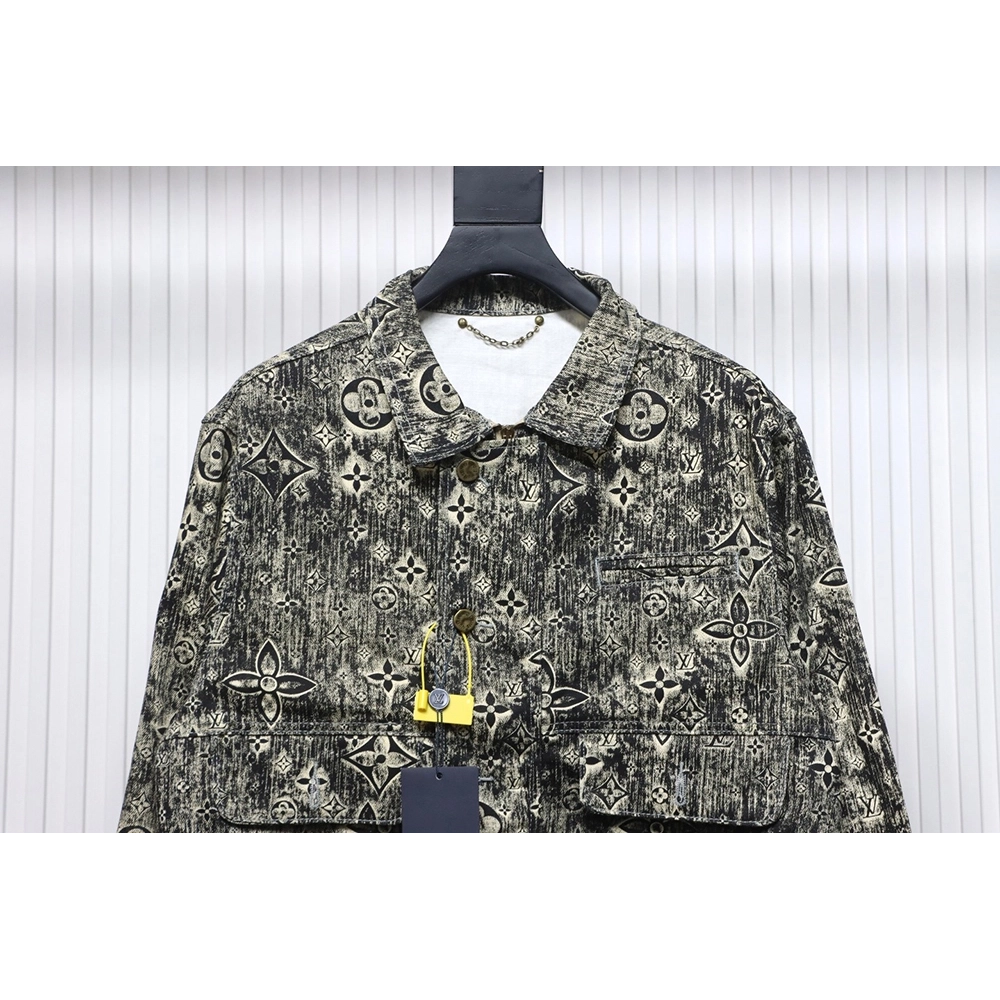 Louis Vuitton vintage embossed denim jacket,Cheap Replica Reps Louis Vuitton