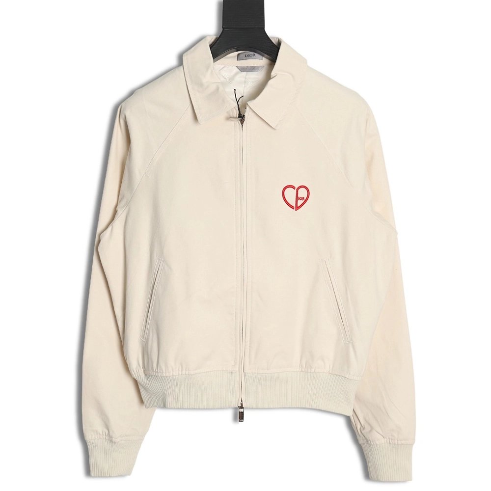 Dior embroidered heart cropped jacket,Cheap Replica Reps Dior