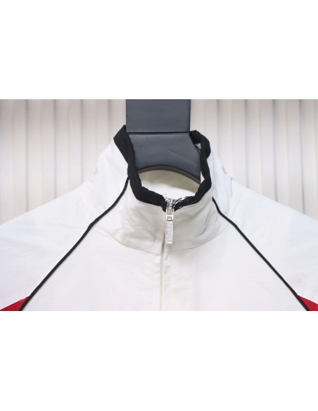 Balenciaga red and white stitching sports jacket,Cheap Replica Reps Balenciaga