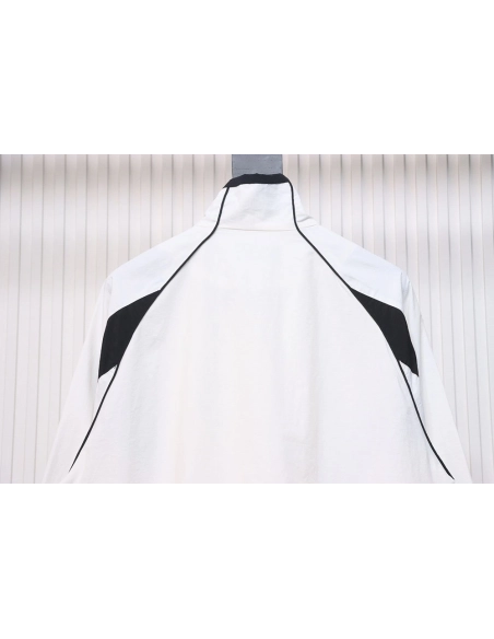 Balenciaga red and white stitching sports jacket,Cheap Replica Reps Balenciaga