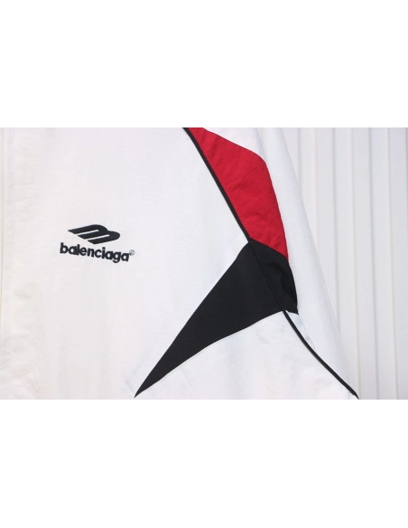 Balenciaga red and white stitching sports jacket,Cheap Replica Reps Balenciaga