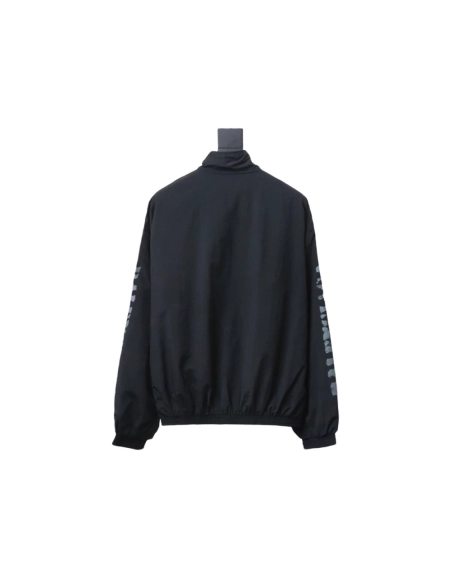 Balenciaga Blurred Lettering Print Track Jacket,Cheap Replica Reps Balenciaga