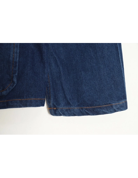 Loewe Denim Jacket with Leather Pockets,Cheap Replica Reps Loewe