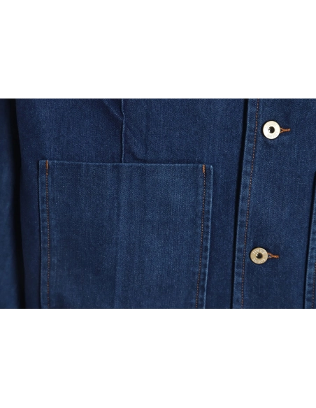 Loewe Denim Jacket with Leather Pockets,Cheap Replica Reps Loewe