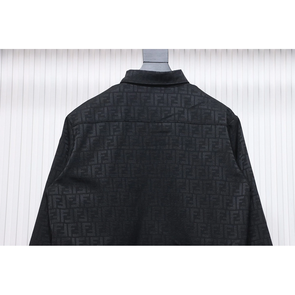 Fendi FF print longsleeved shirt jacket,Cheap Replica Reps Fendi