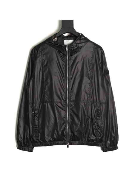 Dior Sleeve Badge Jacquard Silk Hooded Jacket TSK1,Cheap Replica Reps Dior
