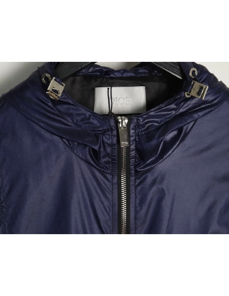 Dior Sleeve Badge Jacquard Silk Hooded Jacket,Cheap Replica Reps Dior