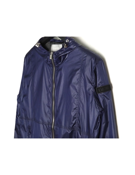 Dior Sleeve Badge Jacquard Silk Hooded Jacket,Cheap Replica Reps Dior