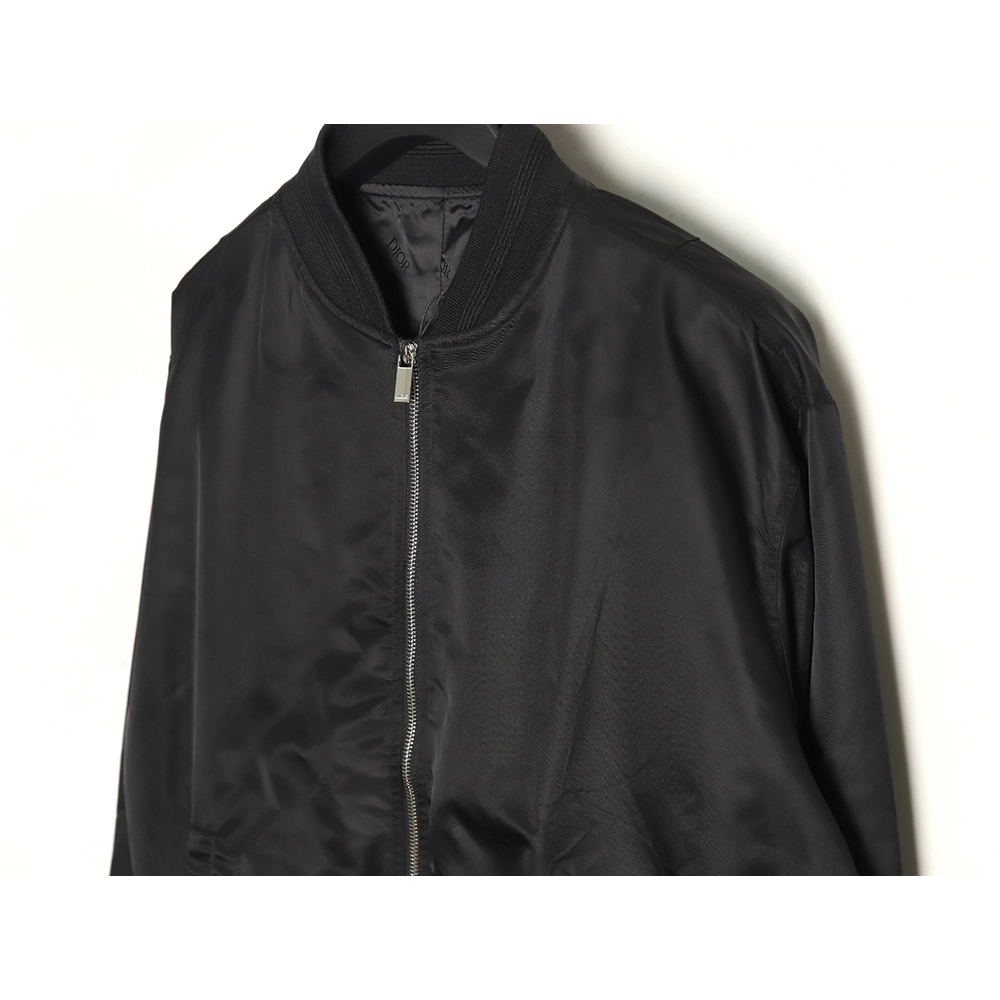 Dior square logo embroidered bomber jacket TSK1,Cheap Replica Reps Dior