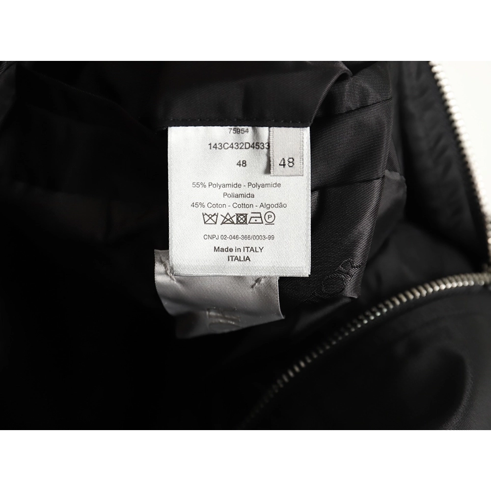 Dior square logo embroidered bomber jacket TSK1,Cheap Replica Reps Dior