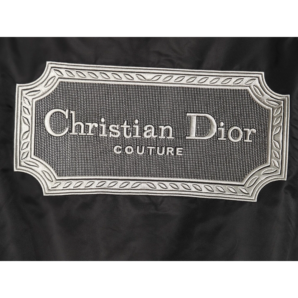 Dior square logo embroidered bomber jacket TSK1,Cheap Replica Reps Dior