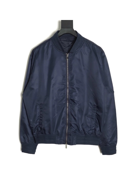 Dior square logo embroidered bomber jacket,Cheap Replica Reps Dior