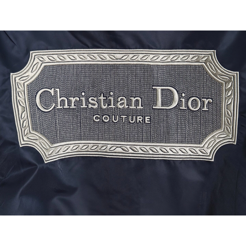 Dior square logo embroidered bomber jacket,Cheap Replica Reps Dior