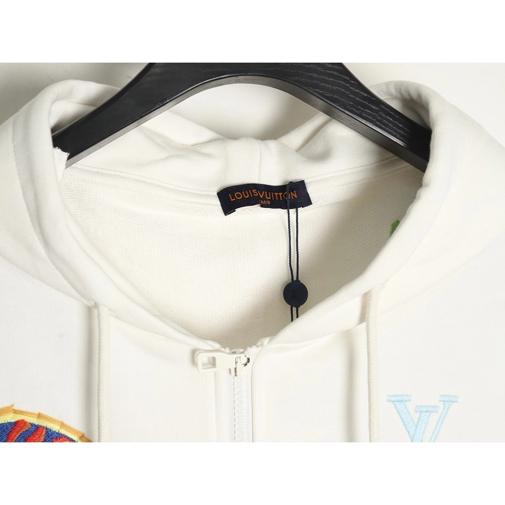 Louis Vuitton Yayoi Kusama sunfish embroidered hooded jacket,Cheap Replica Reps Louis Vuitton