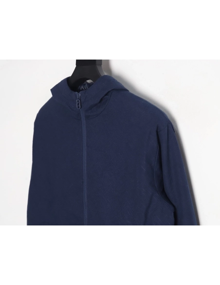 Fendi monogram pattern zipper hooded jacket,Cheap Replica Reps Fendi