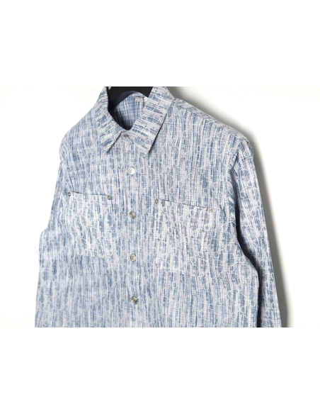 Dior classic all over print monogram denim shirt jacket 3841,Cheap Replica Reps Dior