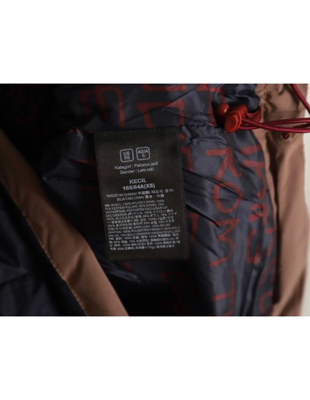 The North Face colorblock print zipup hooded down jacket TSK1,Cheap Replica Reps The North Face