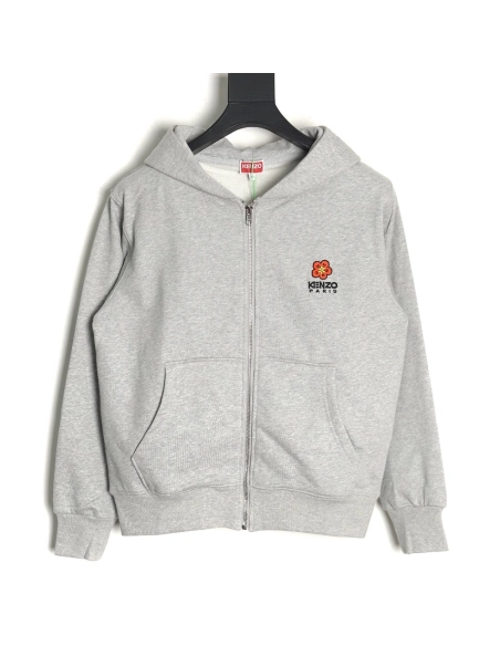 Kenzo Begonia Flower Zipper Hoodie,Cheap Replica Reps Kenzo
