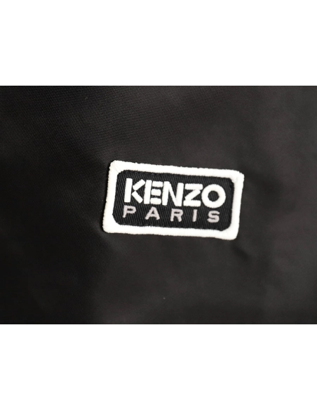 Kenzo black label white embroidery thin cotton stand collar jacket,Cheap Replica Reps Kenzo