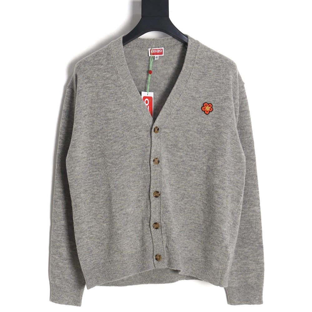 Kenzo BOKE flower sweater knitted cardigan,Cheap Replica Reps Kenzo