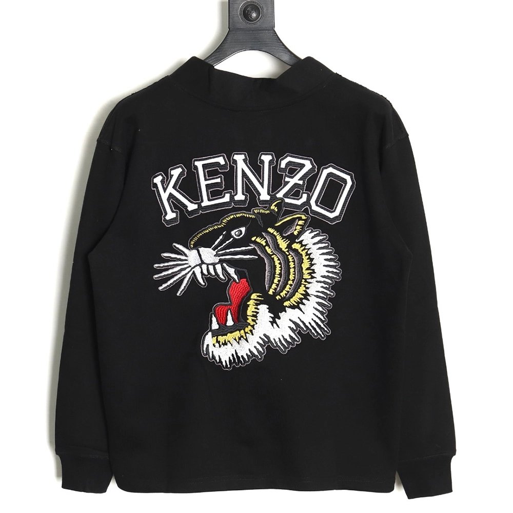 Kenzo Tiger Head Embroidered Cardigan Sweatshirt,Cheap Replica Reps Kenzo