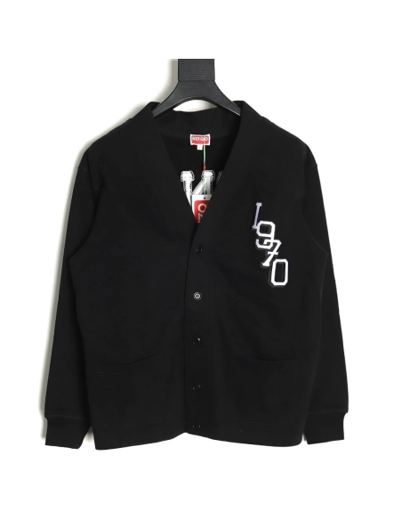 Kenzo Tiger Head Embroidered Cardigan Sweatshirt,Cheap Replica Reps Kenzo