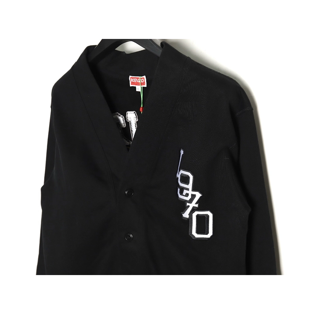 Kenzo Tiger Head Embroidered Cardigan Sweatshirt,Cheap Replica Reps Kenzo