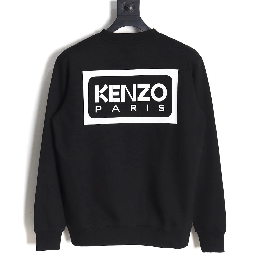 Kenzo black and white embroidered crewneck sweatshirt SXXL,Cheap Replica Reps Kenzo