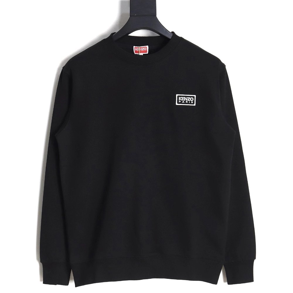 Kenzo black and white embroidered crewneck sweatshirt SXXL,Cheap Replica Reps Kenzo