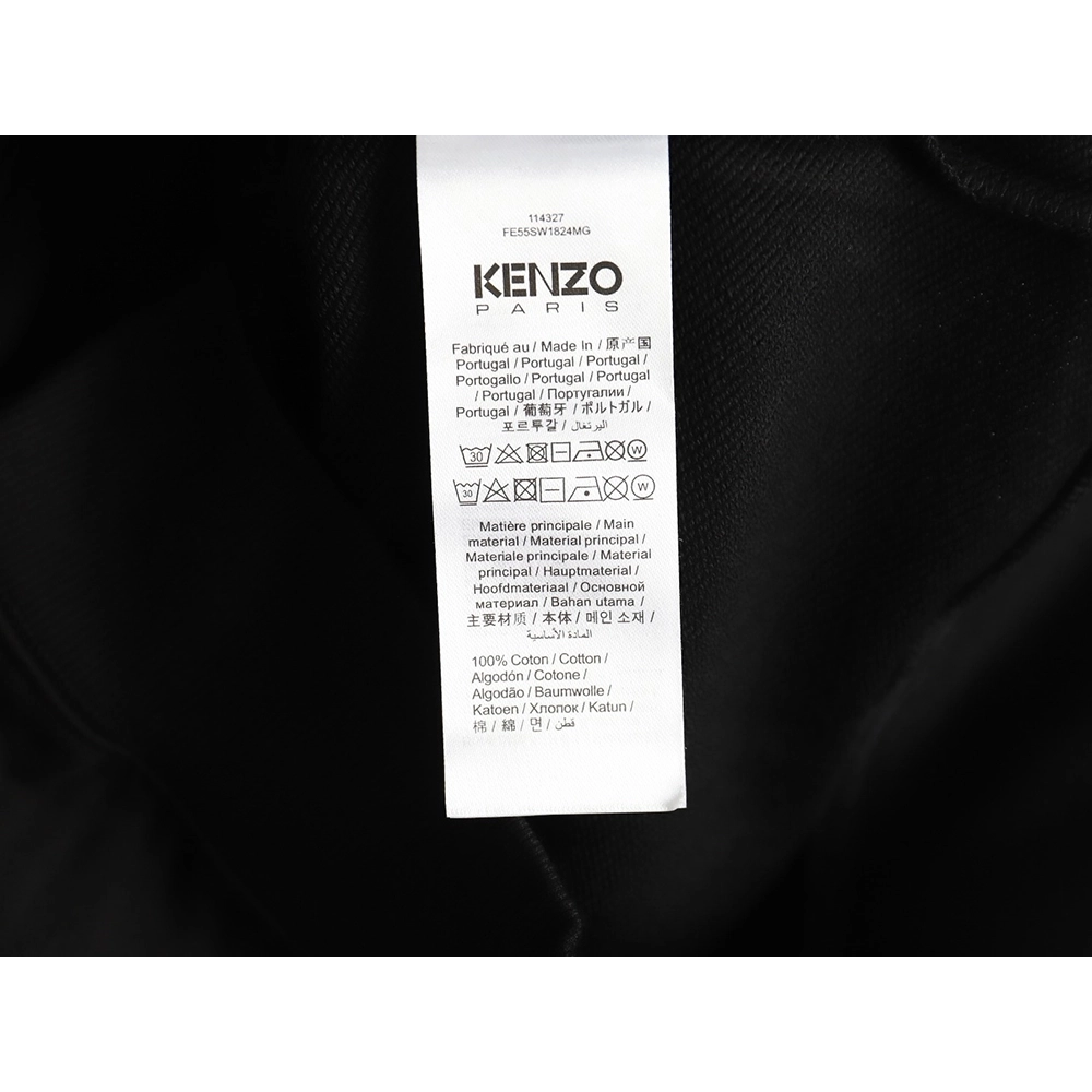 Kenzo black and white embroidered hoodie SXXL,Cheap Replica Reps Kenzo