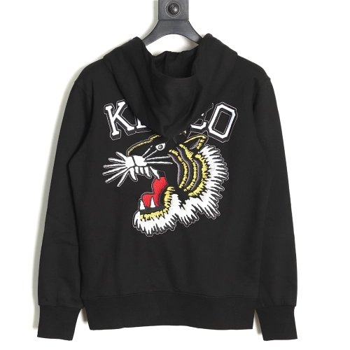 Kenzo Tiger Head Embroidered Hoodie,Cheap Replica Reps Kenzo