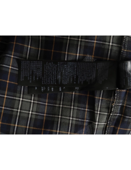 Balenciaga Green Plaid Long Sleeve Shirt,Cheap Replica Reps Balenciaga