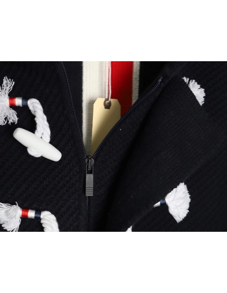 Thom Browne duffle coat with hood TSK1,Cheap Replica Reps Thom Browne