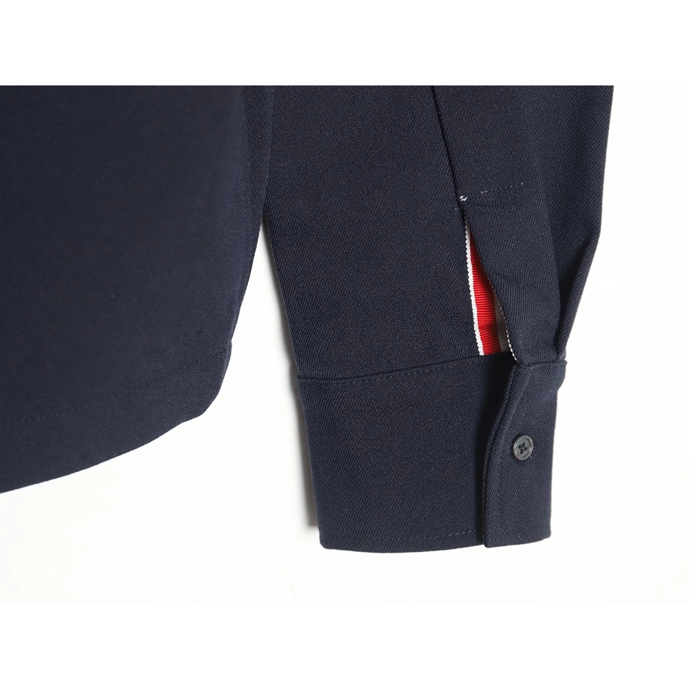 Thom Browne patchwork contrast shirt jacket TSK1,Cheap Replica Reps Thom Browne