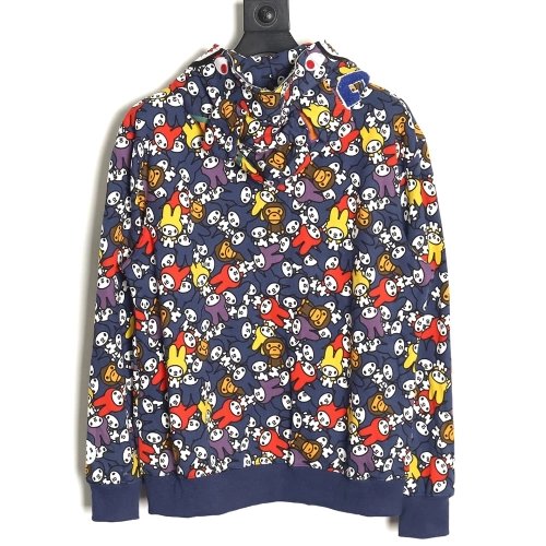 Bape My Melody shark and tiger zipup hoodie,Cheap Replica Reps Bape