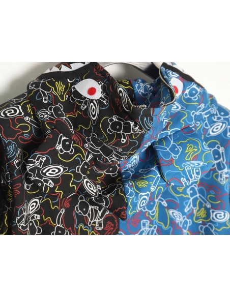 Bape x Medicon Toy joint violent bear and shark camouflage hoodie,Cheap Replica Reps Bape